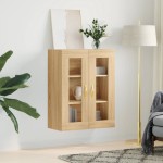 vidaXL Dulap TV montat pe perete, stejar sonoma, 69,5x34x90 cm vidaXL Dulap TV montat pe perete, stejar sonoma, 69,5x34x90 cm