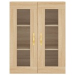vidaXL Dulap TV montat pe perete, stejar sonoma, 69,5x34x90 cm vidaXL Dulap TV montat pe perete, stejar sonoma, 69,5x34x90 cm