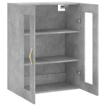 vidaXL Dulap cu montaj pe perete, gri beton, 69,5x34x90 cm vidaXL Dulap cu montaj pe perete, gri beton, 69,5x34x90 cm