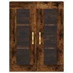 vidaXL Dulap montat pe perete, stejar fumuriu, 69,5x34x90 cm
