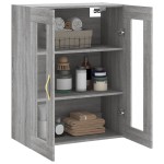 vidaXL Dulap montat pe perete, gri sonoma, 69,5x34x90 cm