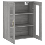 vidaXL Dulap montat pe perete, gri sonoma, 69,5x34x90 cm