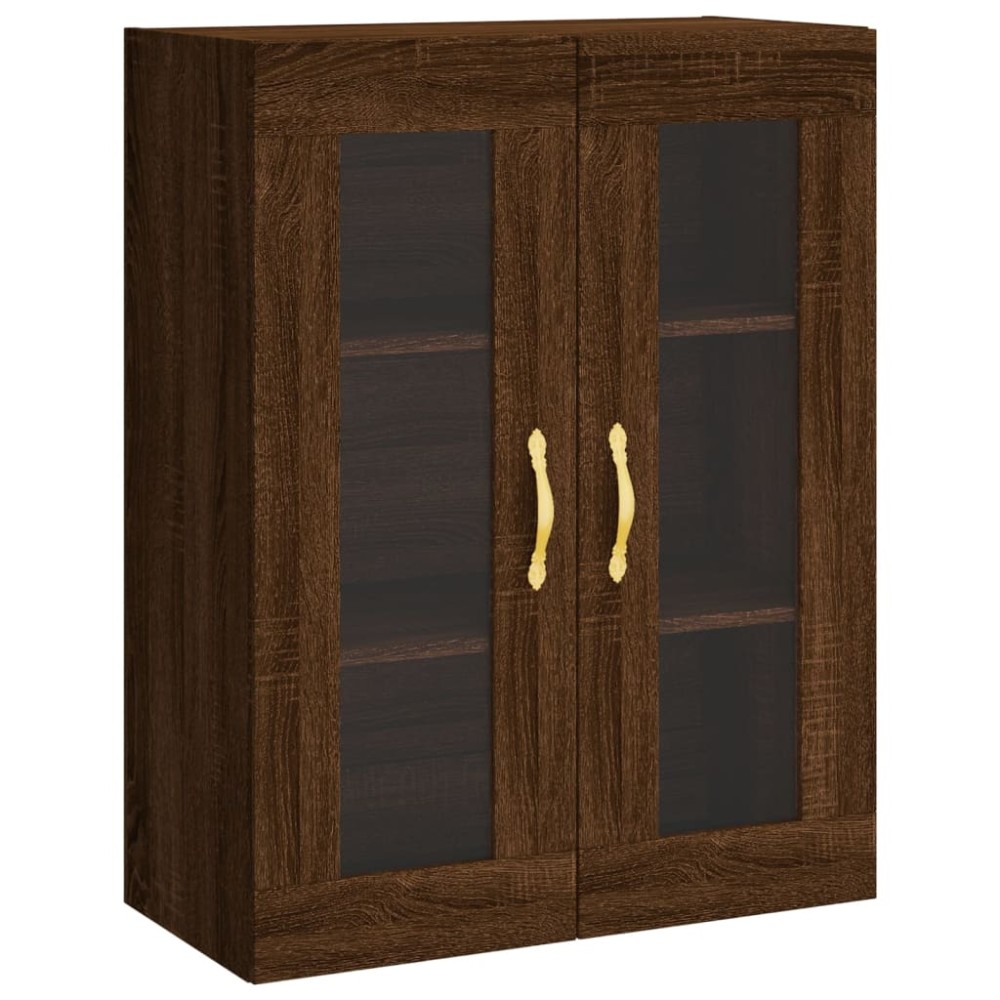 vidaXL Dulap montat pe perete, stejar maro, 69,5x34x90 cm
