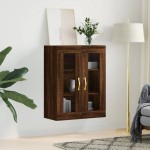vidaXL Dulap montat pe perete, stejar maro, 69,5x34x90 cm vidaXL Dulap montat pe perete, stejar maro, 69,5x34x90 cm