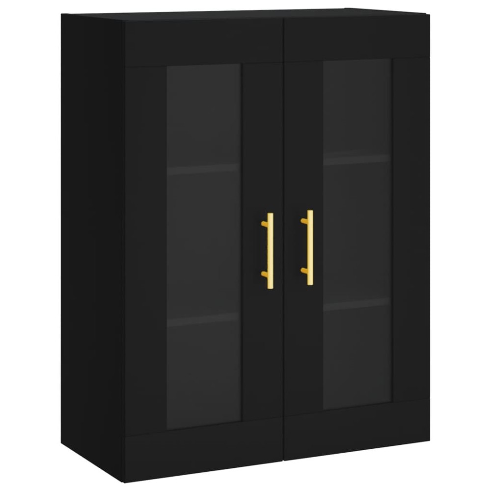 vidaXL Dulap cu montaj pe perete, negru, 69,5x34x90 cm