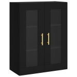 vidaXL Dulap cu montaj pe perete, negru, 69,5x34x90 cm vidaXL Dulap cu montaj pe perete, negru, 69,5x34x90 cm