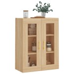 vidaXL Dulap TV montat pe perete, stejar sonoma, 69,5x34x90 cm
