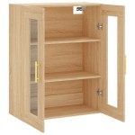 vidaXL Dulap TV montat pe perete, stejar sonoma, 69,5x34x90 cm