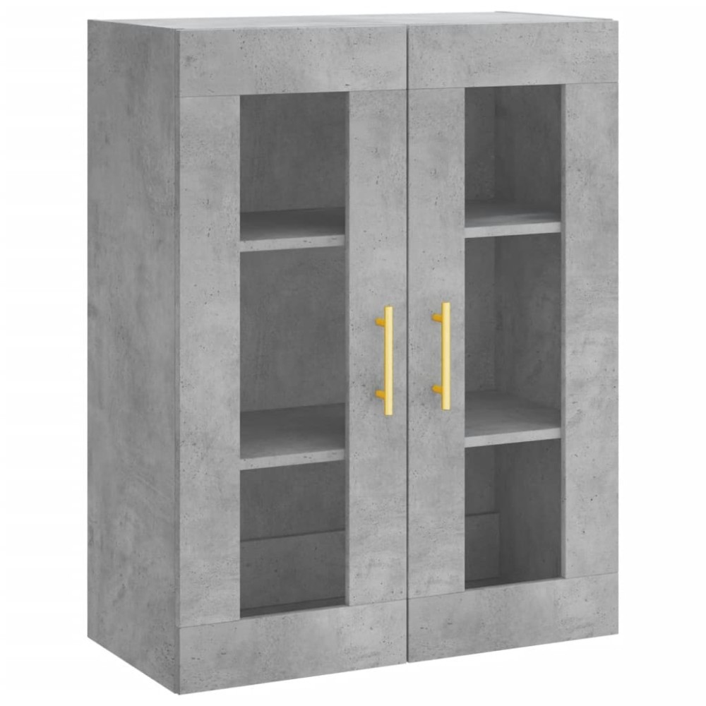 vidaXL Dulap cu montaj pe perete, gri beton, 69,5x34x90 cm