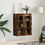 vidaXL Dulap montat pe perete, stejar fumuriu, 69,5x34x90 cm