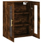 vidaXL Dulap montat pe perete, stejar fumuriu, 69,5x34x90 cm