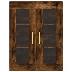vidaXL Dulap montat pe perete, stejar fumuriu, 69,5x34x90 cm