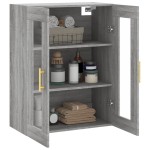 vidaXL Dulap montat pe perete, gri sonoma, 69,5x34x90 cm