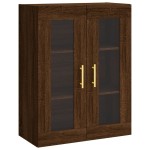 vidaXL Dulap montat pe perete, stejar maro, 69,5x34x90 cm
