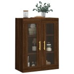 vidaXL Dulap montat pe perete, stejar maro, 69,5x34x90 cm