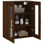 vidaXL Dulap montat pe perete, stejar maro, 69,5x34x90 cm