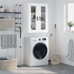 vidaXL Dulap cu montaj pe perete, alb, 69,5x34x90 cm vidaXL Dulap cu montaj pe perete, alb, 69,5x34x90 cm