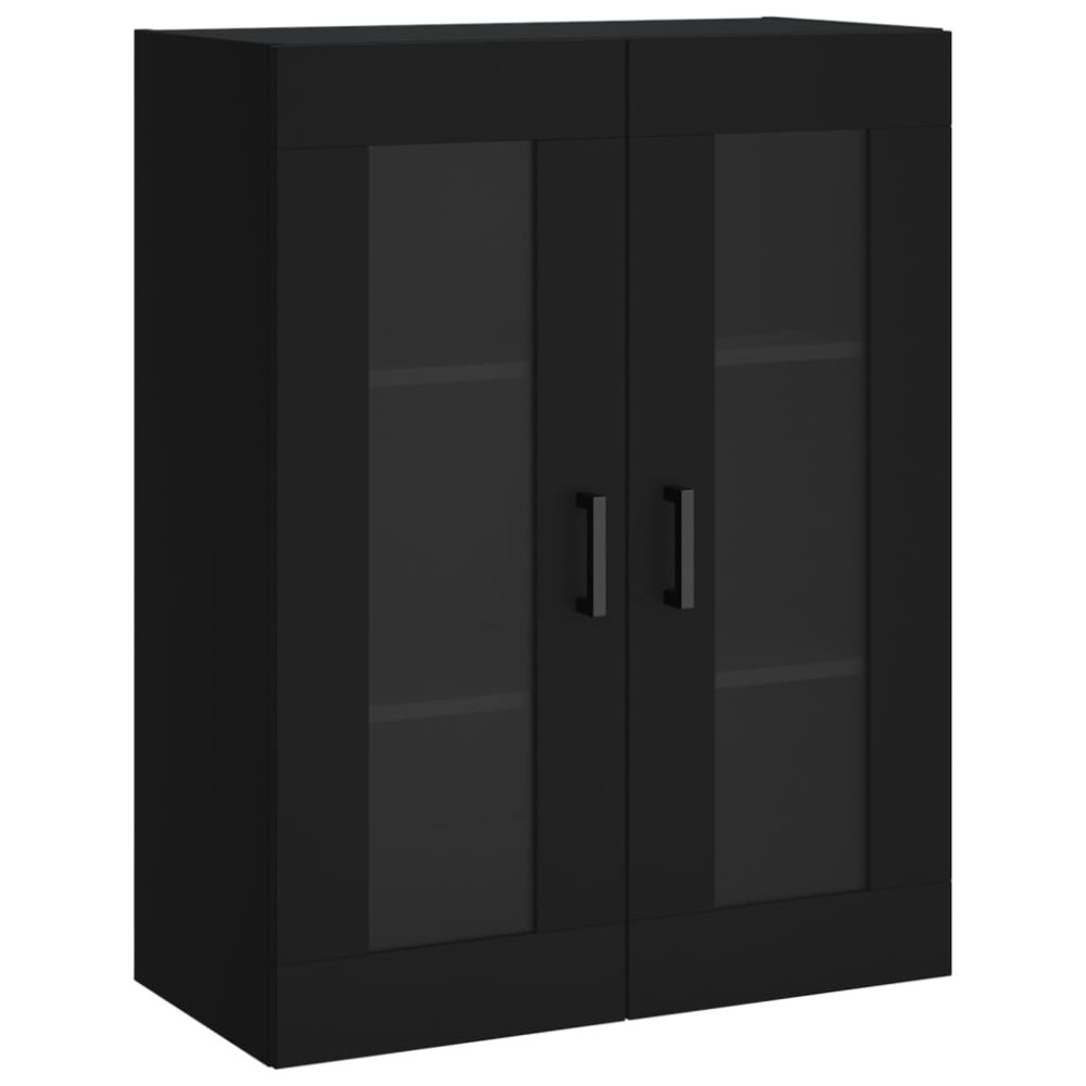 vidaXL Dulap cu montaj pe perete, negru, 69,5x34x90 cm