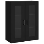 vidaXL Dulap cu montaj pe perete, negru, 69,5x34x90 cm