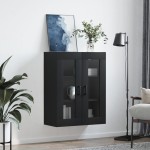 vidaXL Dulap cu montaj pe perete, negru, 69,5x34x90 cm