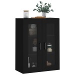 vidaXL Dulap cu montaj pe perete, negru, 69,5x34x90 cm