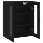 vidaXL Dulap cu montaj pe perete, negru, 69,5x34x90 cm