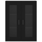 vidaXL Dulap cu montaj pe perete, negru, 69,5x34x90 cm