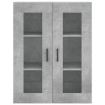 vidaXL Dulap cu montaj pe perete, gri beton, 69,5x34x90 cm vidaXL Dulap cu montaj pe perete, gri beton, 69,5x34x90 cm