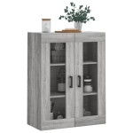 vidaXL Dulap montat pe perete, gri sonoma, 69,5x34x90 cm