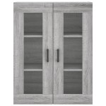 vidaXL Dulap montat pe perete, gri sonoma, 69,5x34x90 cm