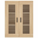 vidaXL Dulap TV montat pe perete, stejar sonoma, 69,5x34x90 cm