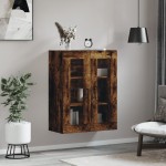 vidaXL Dulap montat pe perete, stejar fumuriu, 69,5x34x90 cm