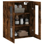 vidaXL Dulap montat pe perete, stejar fumuriu, 69,5x34x90 cm