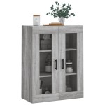 vidaXL Dulap montat pe perete, gri sonoma, 69,5x34x90 cm