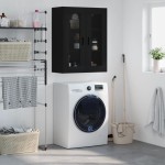 vidaXL Dulap cu montaj pe perete, negru, 69,5x34x90 cm vidaXL Dulap cu montaj pe perete, negru, 69,5x34x90 cm