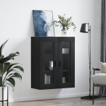 vidaXL Dulap cu montaj pe perete, negru, 69,5x34x90 cm vidaXL Dulap cu montaj pe perete, negru, 69,5x34x90 cm