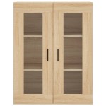 vidaXL Dulap TV montat pe perete, stejar sonoma, 69,5x34x90 cm