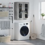 vidaXL Dulap cu montaj pe perete, gri beton, 69,5x34x90 cm
