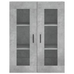 vidaXL Dulap cu montaj pe perete, gri beton, 69,5x34x90 cm
