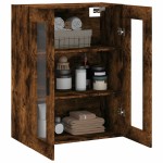 vidaXL Dulap montat pe perete, stejar fumuriu, 69,5x34x90 cm