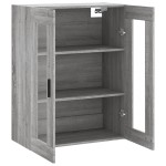 vidaXL Dulap montat pe perete, gri sonoma, 69,5x34x90 cm