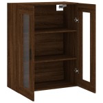 vidaXL Dulap montat pe perete, stejar maro, 69,5x34x90 cm