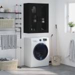 vidaXL Dulap cu montaj pe perete, negru, 69,5x34x90 cm vidaXL Dulap cu montaj pe perete, negru, 69,5x34x90 cm