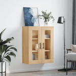 vidaXL Dulap TV montat pe perete, stejar sonoma, 69,5x34x90 cm
