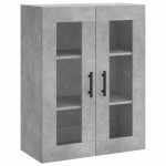 vidaXL Dulap cu montaj pe perete, gri beton, 69,5x34x90 cm vidaXL Dulap cu montaj pe perete, gri beton, 69,5x34x90 cm