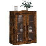 vidaXL Dulap montat pe perete, stejar fumuriu, 69,5x34x90 cm