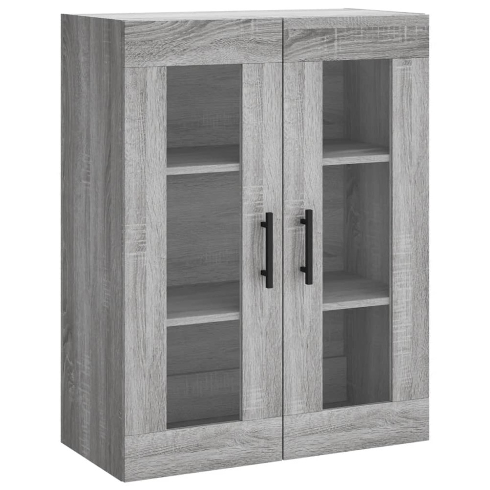 vidaXL Dulap montat pe perete, gri sonoma, 69,5x34x90 cm