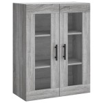 vidaXL Dulap montat pe perete, gri sonoma, 69,5x34x90 cm