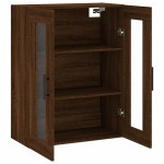 vidaXL Dulap montat pe perete, stejar maro, 69,5x34x90 cm
