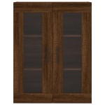 vidaXL Dulap montat pe perete, stejar maro, 69,5x34x90 cm